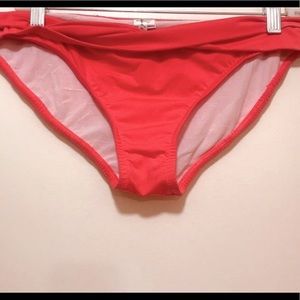 Solid Swim Bikini Bottom - Coral